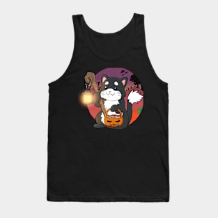 Halloween trick or treat cat Tank Top